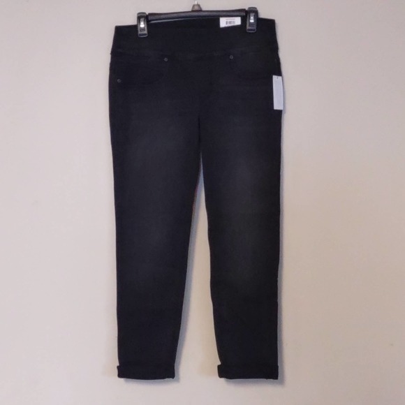 Style & Co Pull On Boyfriend Jeans in Black Smudge Small - Picture 5 of 11